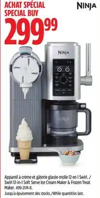 Canadian Tire Ninja Creami Swirl 12-in-1 Ice Cream Maker & Frozen Treat Maker, Soft Serve Maker, NC701C offer