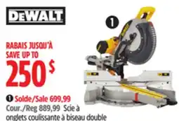 Canadian Tire DEWALT DWS780 12˝ Dual-Bevel Sliding Mitre Saw offer