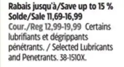 Canadian Tire P.B. Blaster Selected Lubricants and Penetrants offer