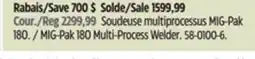 Canadian Tire Lincoln MIG-Pak 180 Multi-Process Welder offer