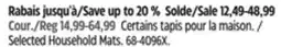 Canadian Tire For Living Selected Household Mats offer