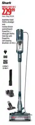 Canadian Tire Shark UltraLight PetPro Stick Vac with PowerFins Self-Cleaning Brushroll offer