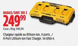 Canadian Tire Dewalt 4-Port Lithium-Ion Fast Charger offer