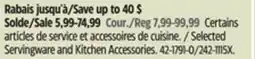 Canadian Tire MASTER Chef Selected Servingware and Kitchen Accessories offer