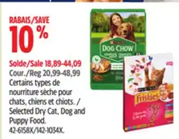 Canadian Tire Selected Dry Cat, Dog and Puppy Food offer