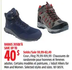 Canadian Tire Outbound Adult Hikers for Men and Women offer