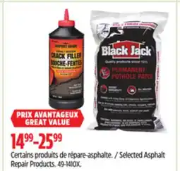Canadian Tire BLACK JACK Selected Asphalt Repair Products offer