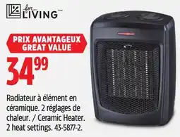 Canadian Tire For Living Ceramic Heater offer