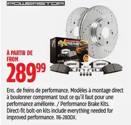 Canadian Tire Performance Brake Kits. Direct-fit bolt-on kits include everything needed for improved performance offer