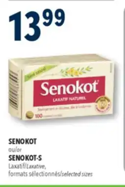Familiprix SENOKOT or SENOKOT-S, Laxative, selected sizes offer