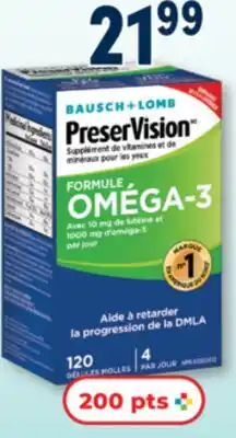 Familiprix Bausch + Lomb PreserVision soft gel vitamin and mineral supplement for eyes offer