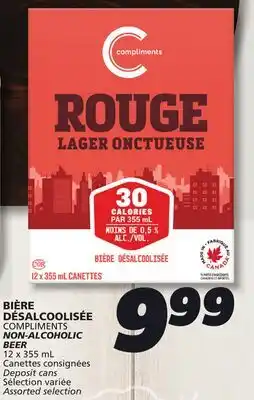 IGA COMPLIMENTS NON-ALCOHOLIC BEER offer