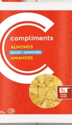 IGA COMPLIMENTS ALMONDS offer