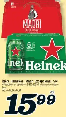 Marché Richelieu BIÈRE HEINEKEN, MADRI EXCEPCIONAL, SOL | BEER offer