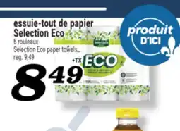 Marché Richelieu ESSUIE-TOUT DE PAPIER SELECTION ECO | SELECTION ECO PAPER TOWELS offer