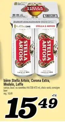 Marché Richelieu BIÈRE STELLA ARTOIS, CORONA EXTRA, MODELO, LEFFE | BEER offer