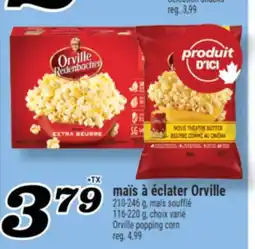 Marché Richelieu MAÏS À ÉCLATER ORVILLE | ORVILLE POPPING CORN offer
