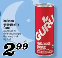 Marché Richelieu BOISSON ÉNERGISANTE GURU | GURU ENERGY DRINK offer