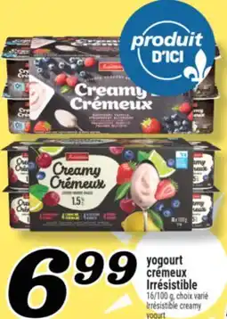 Marché Richelieu YOGOURT CRÉMEUX IRRÉSISTIBLE | IRRÉSISTIBLE CREAMY YOGURT offer