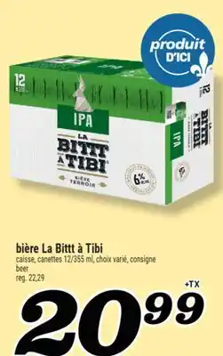 Marché Richelieu BIÈRE LA BITTT À TIBI | BEER offer