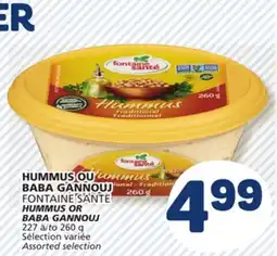 Marché Bonichoix FONTAINE SANTE HUMMUS OR BABA GANNOUJ offer