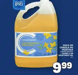 Marché Bonichoix COMPLIMENTS CANOLA OR VEGETABLE OIL offer