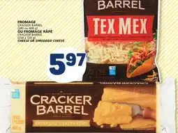 Marché Bonichoix CRACKER BARREL (250 à 320 g) CHEESE OR SHREDDED CHEESE offer