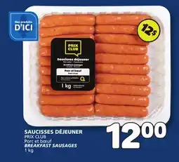 Marché Bonichoix PRIX CLUB BREAKFAST SAUSAGES offer