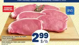 Marché Bonichoix FRESH BONELESS PORK LOIN CHOPS offer