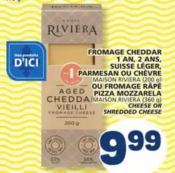 Marché Bonichoix MAISON RIVIERA (360 g) PIZZA MOZZARELA CHEESE OR SHREDDED CHEESE offer