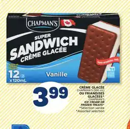 Marché Bonichoix CHAPMAN'S ICE CREAM CREAM OR FROZEN TREATS offer