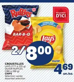 Marché Bonichoix LAYS (177 to 235 g) OR RUFFLES (180 to 200 g) CHIPS offer