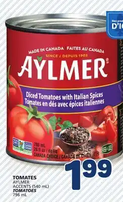Marché Bonichoix AYLMER ACCENTS (540 mL) TOMATOES offer