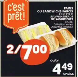 Marché Bonichoix C'EST PRÊT! STUFFED BREADS OR SANDWICHES offer