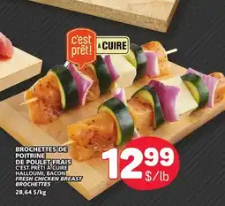 Marché Bonichoix C'EST PRÊT! À CUIRE HALLOUMI, BACON FRESH CHICKEN BREAST BROCHETTES offer