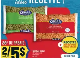 Marché Adonis LENTILLES CEDAR | CEDAR LENTILS offer