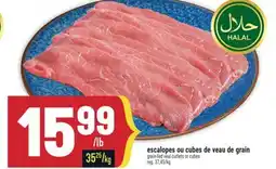 Marché Adonis ESCALOPES OU CUBES DE VEAU DE GRAIN | GRAIN-FED VEAL CUTLETS OR CUBES offer
