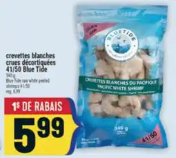 Marché Adonis Crevettes blanches crues décortiquées 41/50 Blue Tide | Blue Tide raw white peeled shrimps 41/50 offer