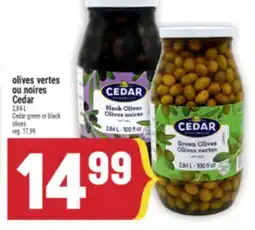Marché Adonis Olives vertes ou noires Cedar | Cedar green or black olives offer