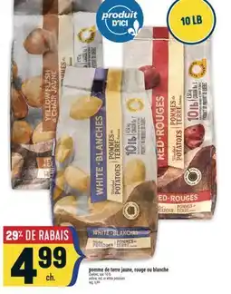 Marché Adonis POMME DE TERRE JAUNE, ROUGE OU BLANCHE | YELLOW, RED, OR WHITE POTATOES offer