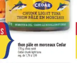Marché Adonis Thon pâle en morceaux Cedar | Cedar chunk light tuna offer