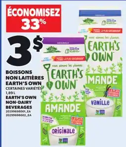 Provigo EARTH'S OWN NON-DAIRY BEVERAGES, 1,89 L offer