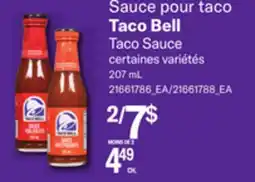 Provigo TACO BELL TACO SAUCE, 207 ML offer