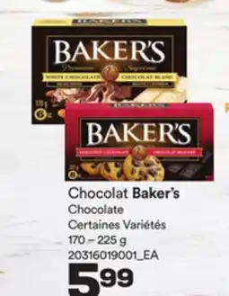 Provigo BAKER'S CHOCOLATE, 170 – 225 G offer