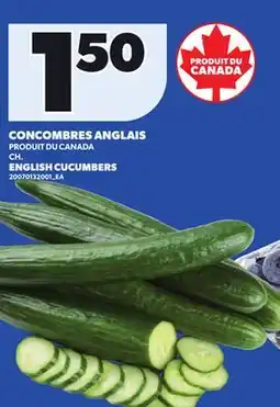 Provigo ENGLISH CUCUMBERS offer