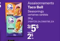 Provigo TACO BELL SEASONINGS, 28 G offer