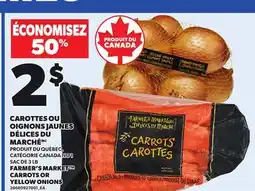 Provigo FARMER'S MARKET CARROTS OR YELLOW ONIONS, SAC DE 3 LB offer