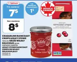 Provigo LESLEY STOWE RAINCOAST CRISPS, 150 G OR WILDLY DELICIOUS JELLY, 185 ML offer