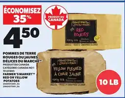 Provigo FARMER'S MARKET RED OR YELLOW POTATOES, 10 LB offer