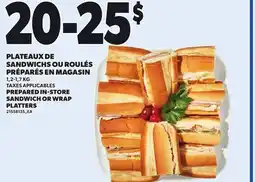 Provigo PREPARED IN-STORE SANDWICH OR WRAP PLATTERS, 1,2-1,7 KG offer